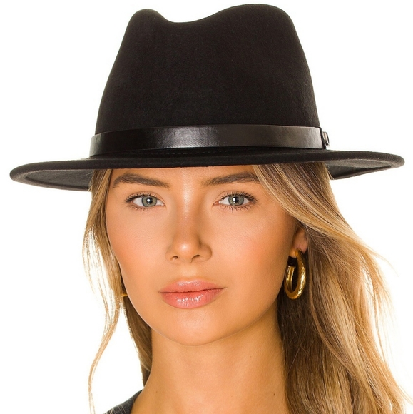 New - SUNDAY AFTERNOON- Cute "Carmen" Black Felt Messer Fedora, size M - Picture 1 of 5